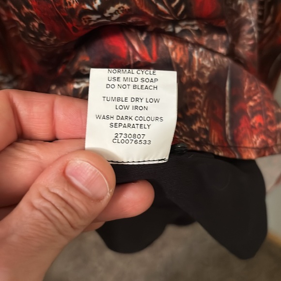 EShakti Dress Sz 12, Feather Dress, has belt, pockets, NWOT - Picture 9 of 10